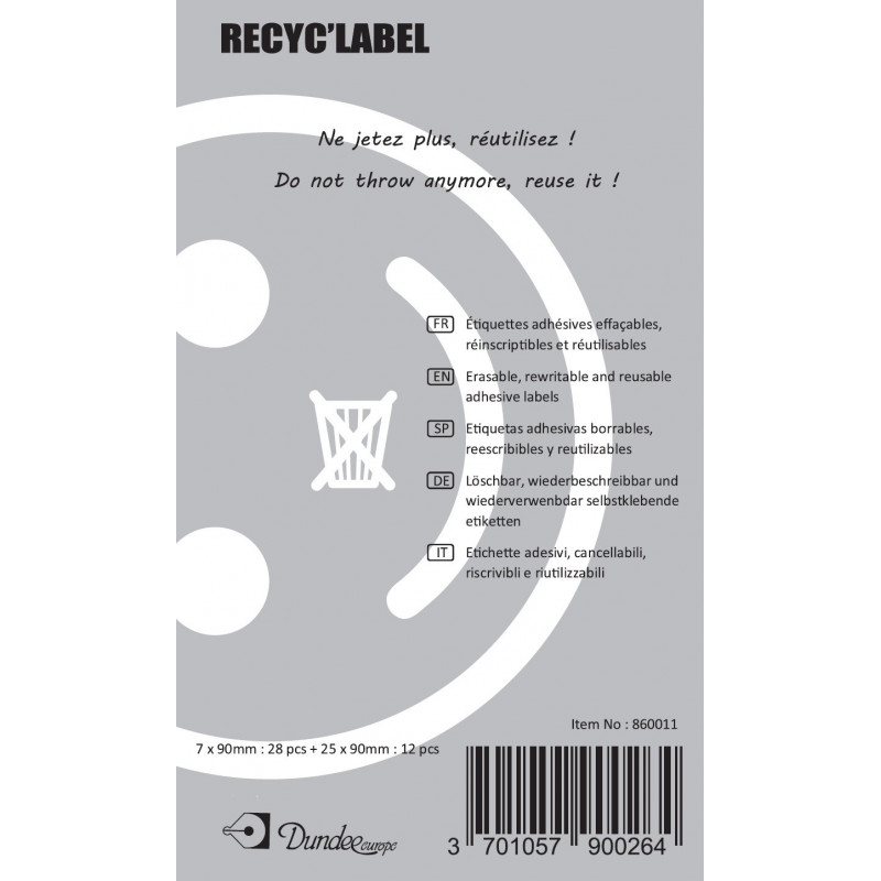 Étiquettes réutilisables avec socle et marqueur - Étiquettes